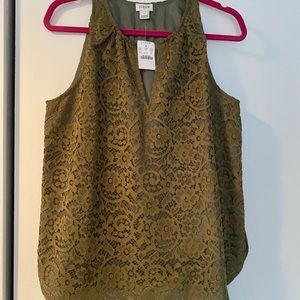 Tank top with lace detail